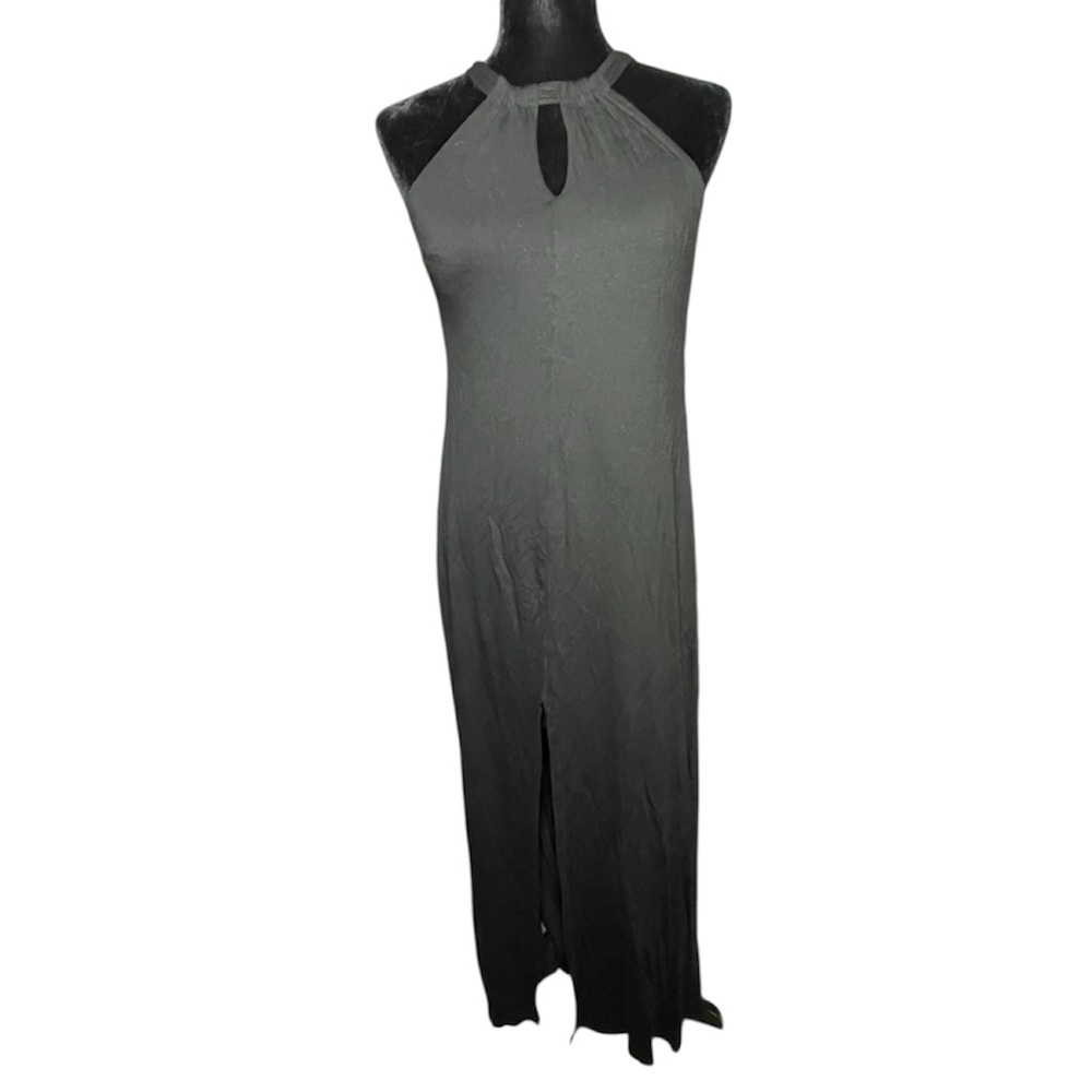 Ann Taylor XS Black Halter Maxi Dress